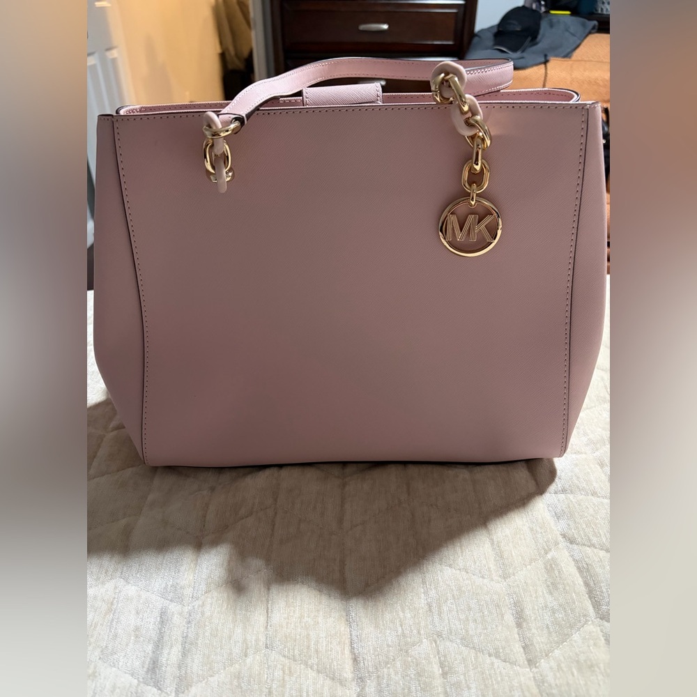 Michael Kors Blush Pink Tote with Gold Accents